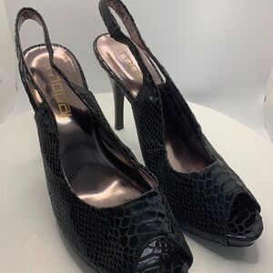 Moda Spana 4" Peep Toe Sling Back Alligator Print Heel